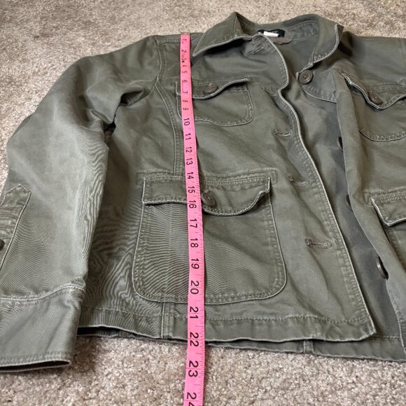 J Crew Military Field Jacket Womens Medium Utility Cargo Boho Army Green #134 - Picture 7 of 9